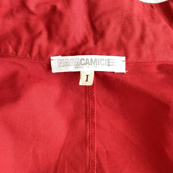 Nara Camicie Red Floral Embroidery Button Down Long Sleeves Shirt SZ 4 - Picture 8 of 11